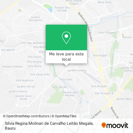 Sílvia Regina Molinari de Carvalho Leitão Megale mapa