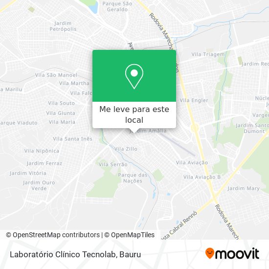 Laboratório Clínico Tecnolab mapa