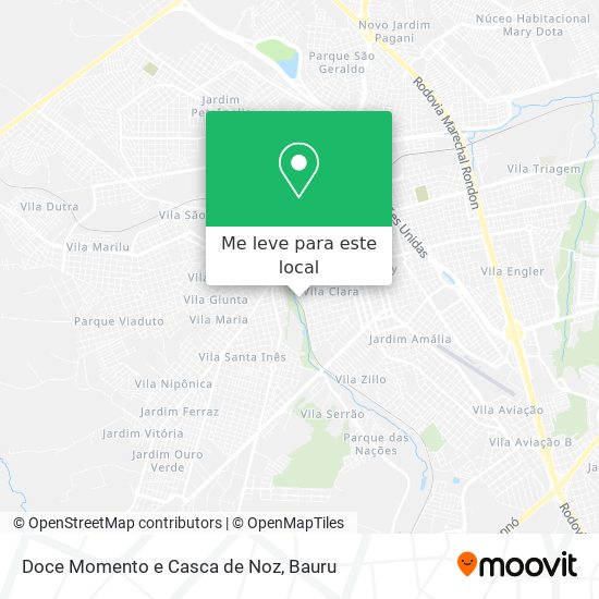 Doce Momento e Casca de Noz mapa