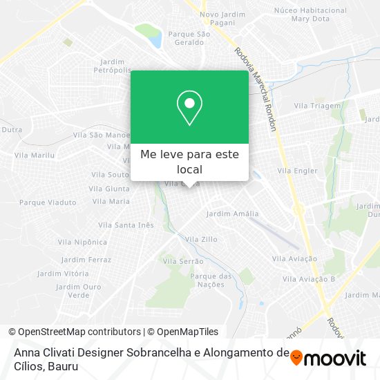 Anna Clivati Designer Sobrancelha e Alongamento de Cílios mapa