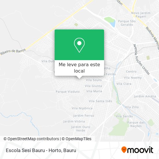 Escola Sesi Bauru - Horto mapa