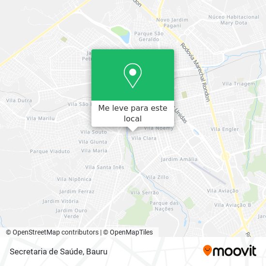 Secretaria de Saúde mapa