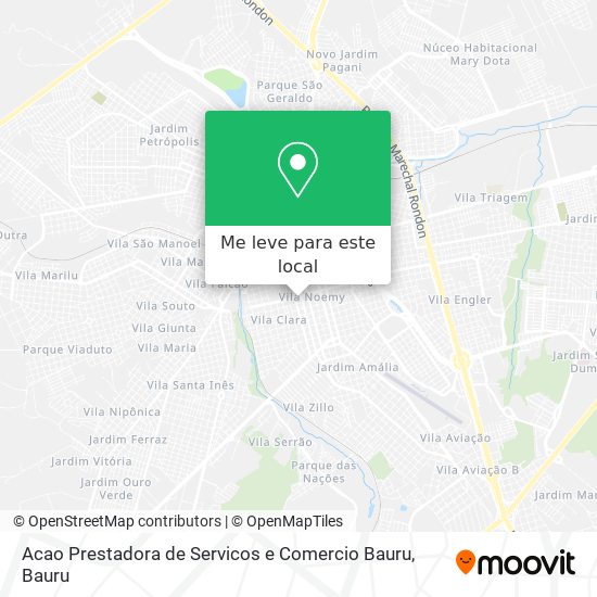 Acao Prestadora de Servicos e Comercio Bauru mapa