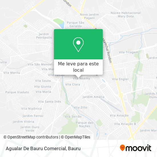 Agualar De Bauru Comercial mapa