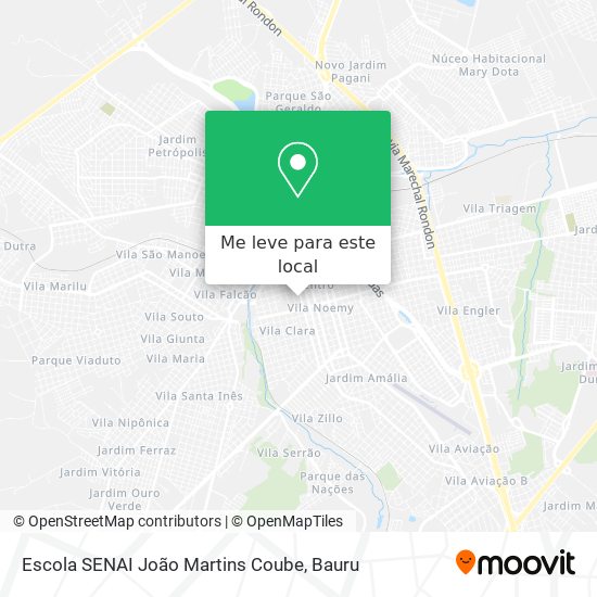 Escola SENAI João Martins Coube mapa