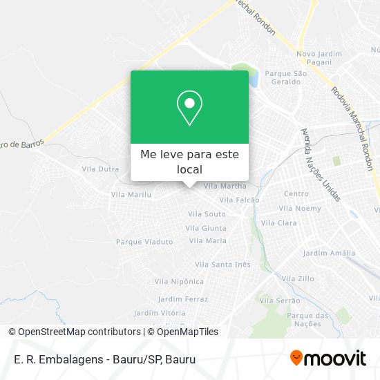 E. R. Embalagens - Bauru/SP mapa