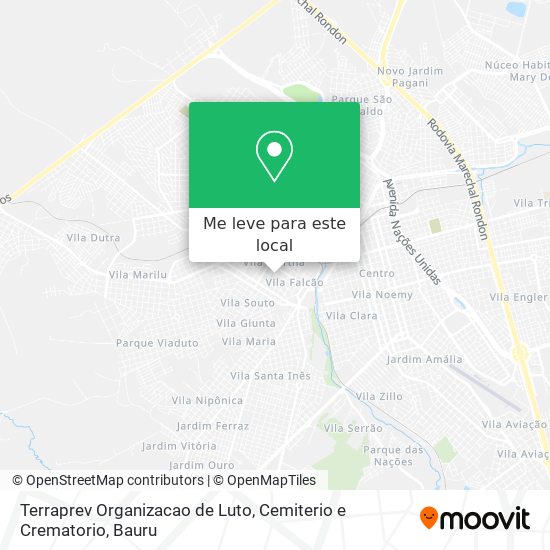 Terraprev Organizacao de Luto, Cemiterio e Crematorio mapa