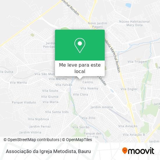 Associação da Igreja Metodista mapa