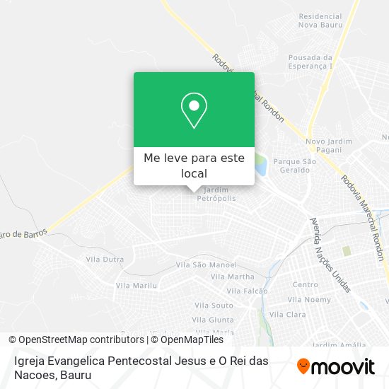 Igreja Evangelica Pentecostal Jesus e O Rei das Nacoes mapa