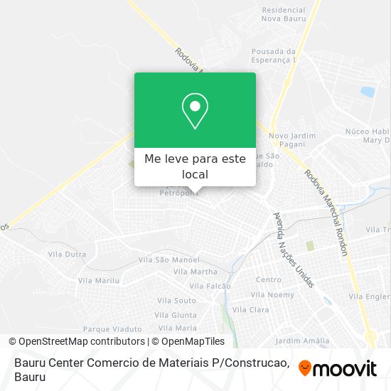 Bauru Center Comercio de Materiais P / Construcao mapa