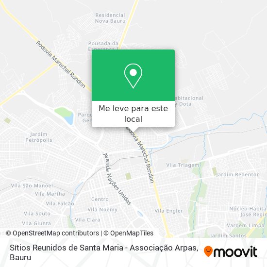 Sítios Reunidos de Santa Maria - Associação Arpas mapa