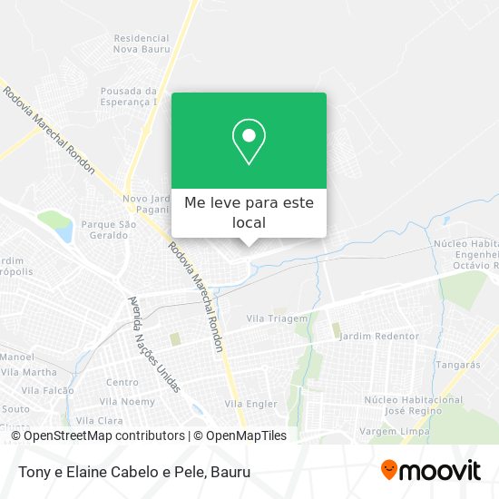 Tony e Elaine Cabelo e Pele mapa