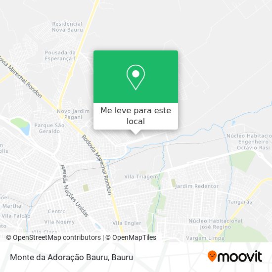Monte da Adoração Bauru mapa