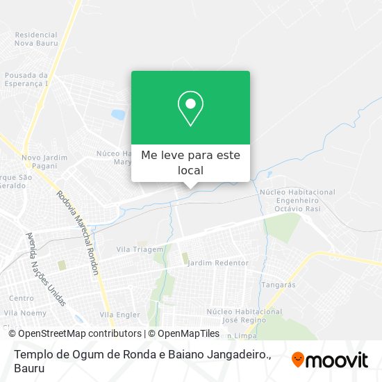 Templo de Ogum de Ronda e Baiano Jangadeiro. mapa