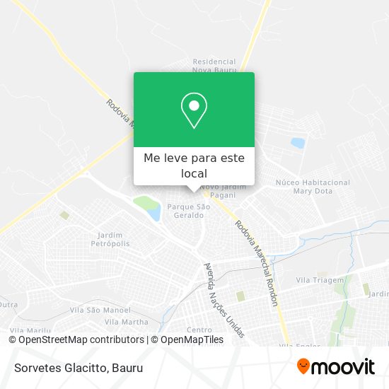 Sorvetes Glacitto mapa