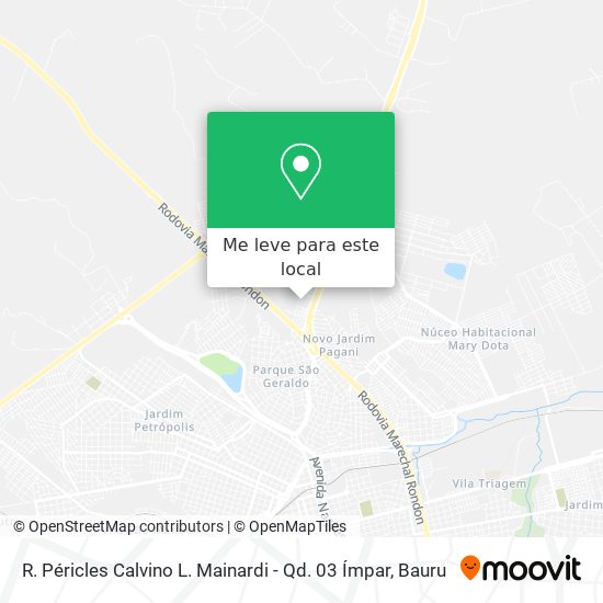 R. Péricles Calvino L. Mainardi - Qd. 03 Ímpar mapa