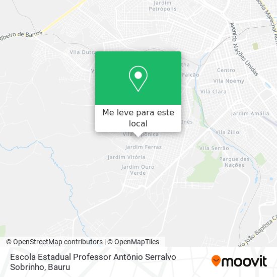 Escola Estadual Professor Antônio Serralvo Sobrinho mapa