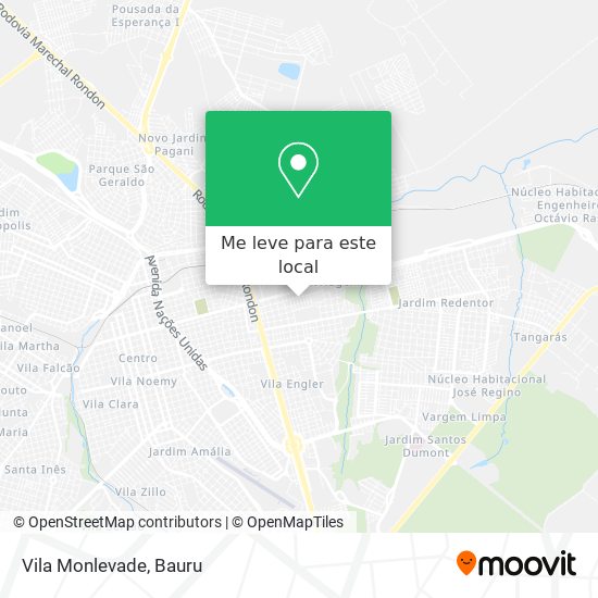 Vila Monlevade mapa