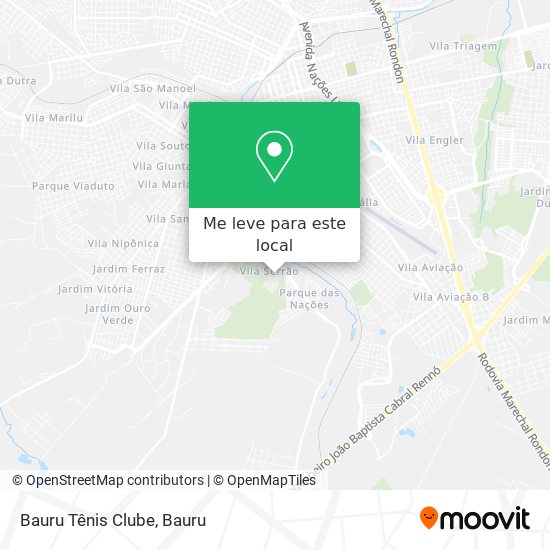 Bauru Tênis Clube mapa