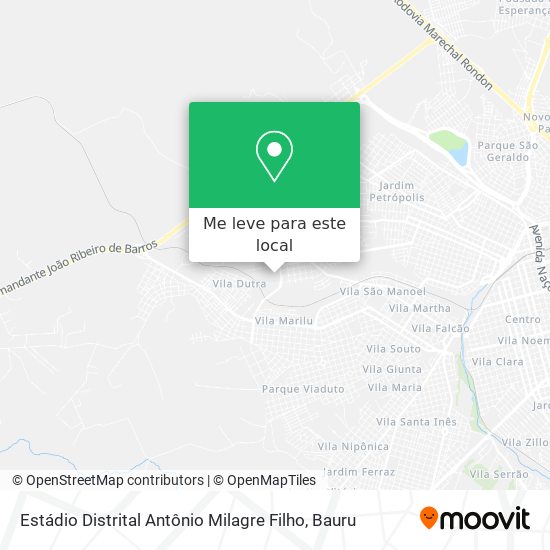 Estádio Distrital Antônio Milagre Filho mapa