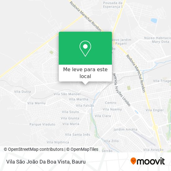 Vila São João Da Boa Vista mapa