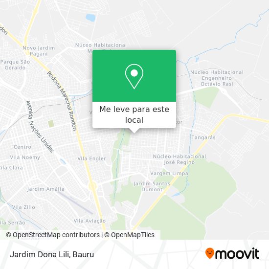 Jardim Dona Lili mapa