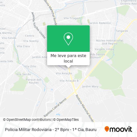 Polícia Militar Rodoviária - 2º Bprv - 1ª Cia mapa