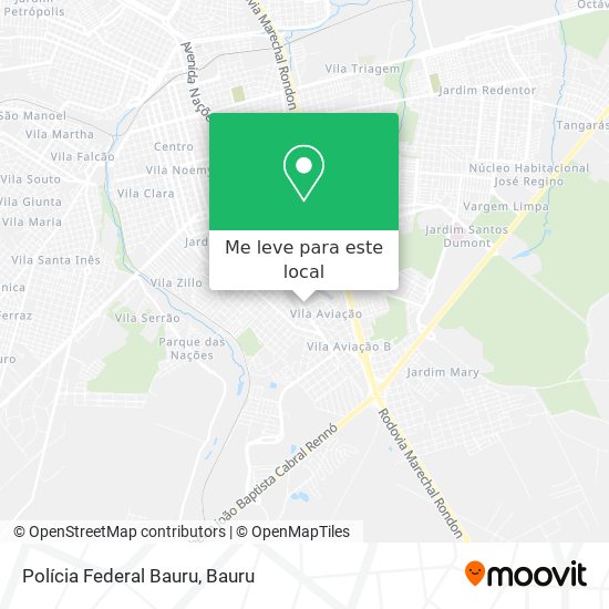 Polícia Federal Bauru mapa