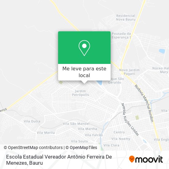 Escola Estadual Vereador Antônio Ferreira De Menezes mapa