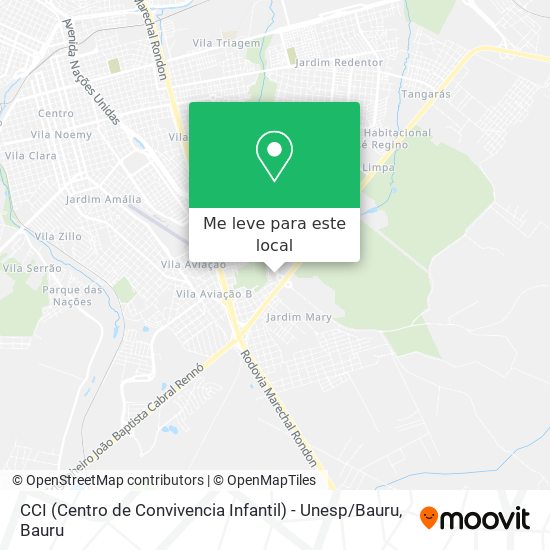 CCI (Centro de Convivencia Infantil) - Unesp / Bauru mapa