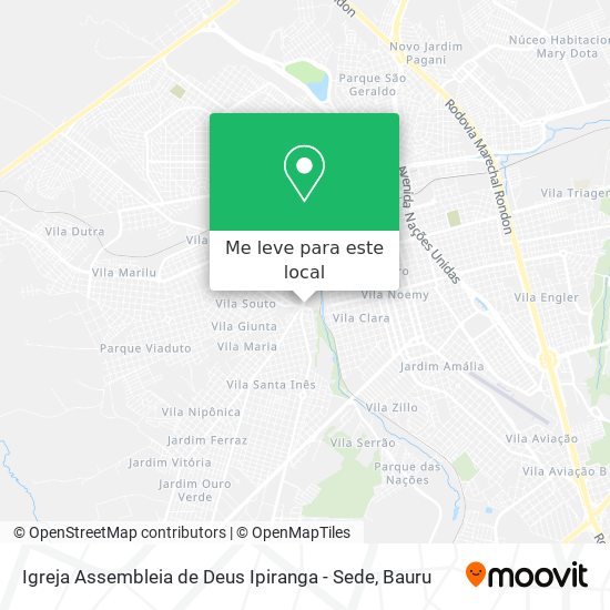 Igreja Assembleia de Deus Ipiranga - Sede mapa