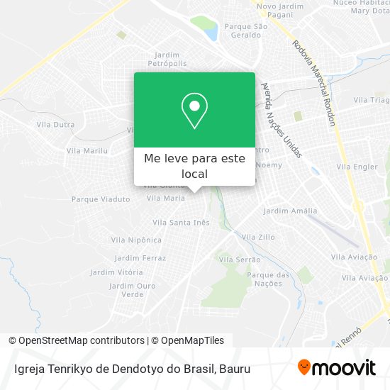 Igreja Tenrikyo de Dendotyo do Brasil mapa