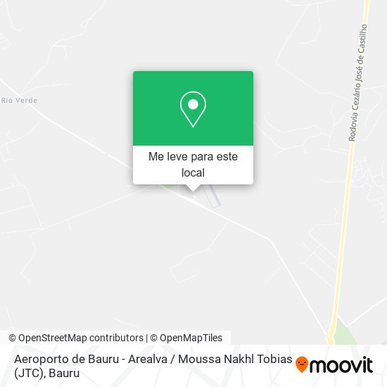 Aeroporto de Bauru - Arealva / Moussa Nakhl Tobias (JTC) mapa