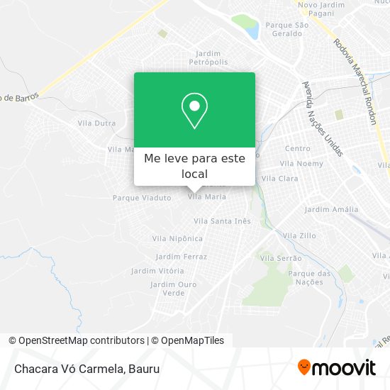 Chacara Vó Carmela mapa