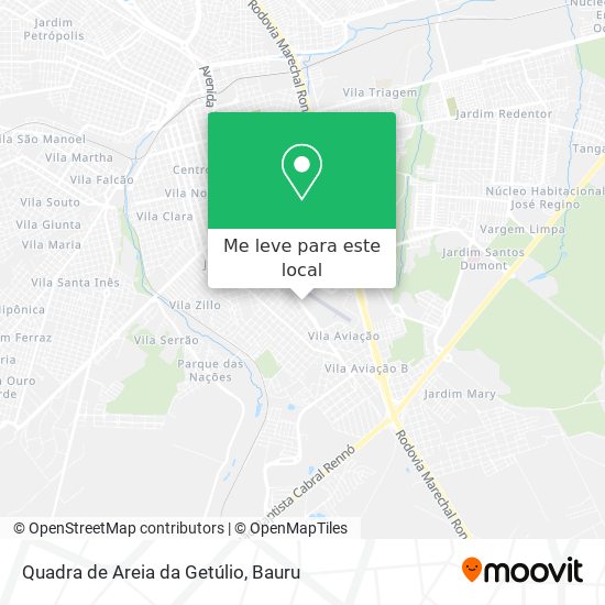 Quadra de Areia da Getúlio mapa