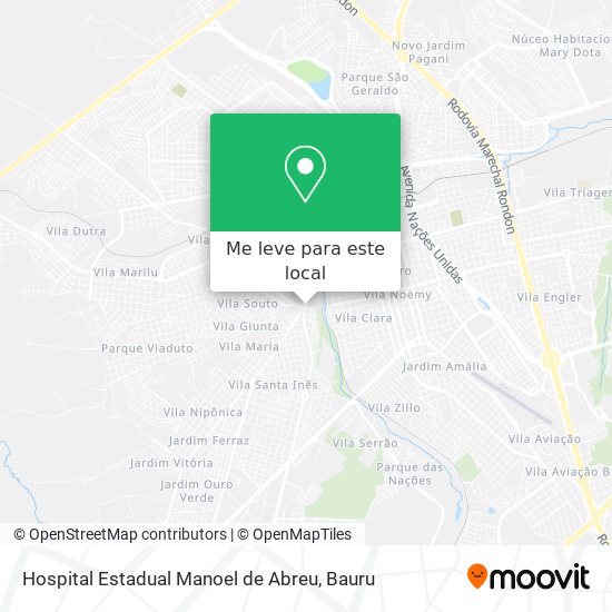 Hospital Estadual Manoel de Abreu mapa