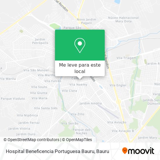 Hospital Beneficencia Portuguesa Bauru mapa