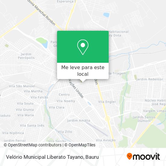 Velório Municipal Liberato Tayano mapa