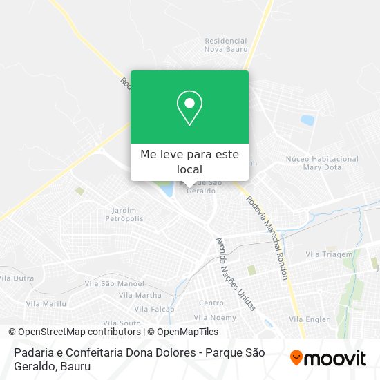 Padaria e Confeitaria Dona Dolores - Parque São Geraldo mapa