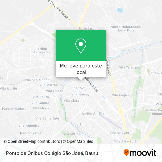 Ponto de Ônibus  Colégio São José mapa