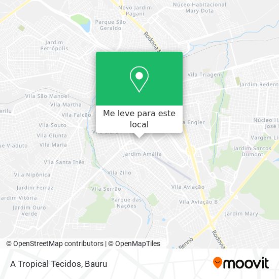 A Tropical Tecidos mapa