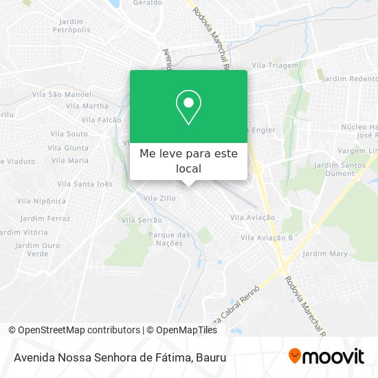 Avenida Nossa Senhora de Fátima mapa