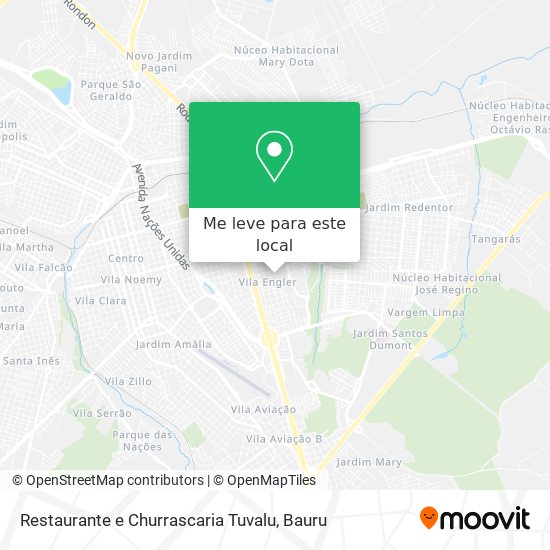 Restaurante e Churrascaria Tuvalu mapa