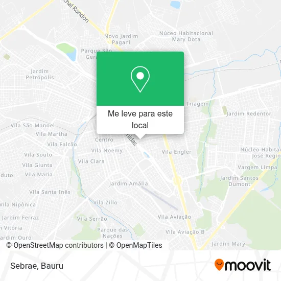 Sebrae mapa