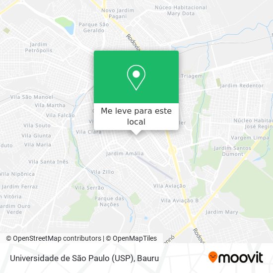 Universidade de São Paulo (USP) mapa