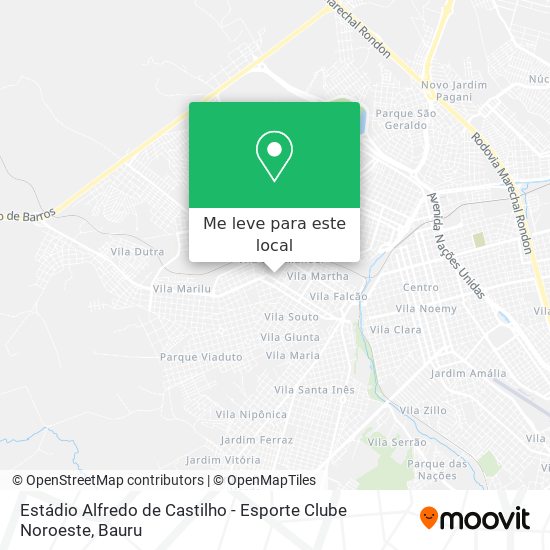 Estádio Alfredo de Castilho - Esporte Clube Noroeste mapa