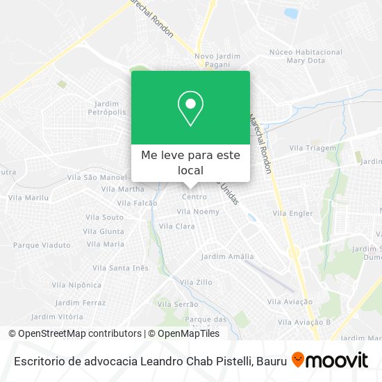 Escritorio de advocacia Leandro Chab Pistelli mapa