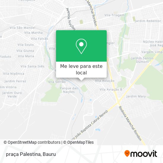 praça Palestina mapa