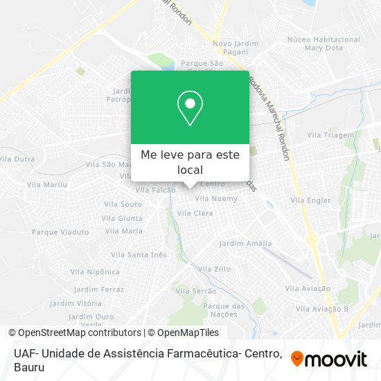 UAF- Unidade de Assistência Farmacêutica- Centro mapa