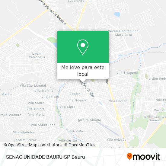 SENAC UNIDADE BAURU-SP mapa
